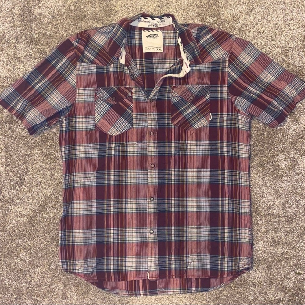 Vans Plaid snap button shirt